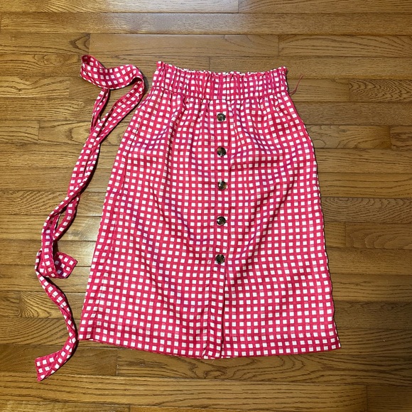 Ann Taylor Dresses & Skirts - Ann Taylor pink and white midi skirt